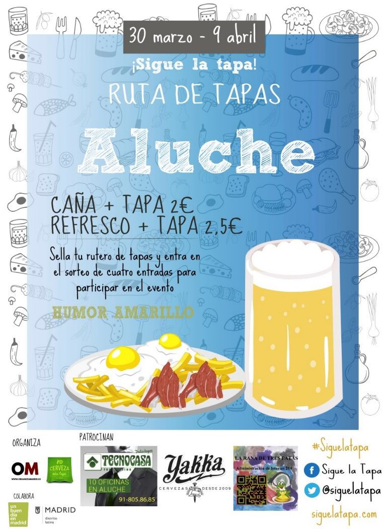 cartel general ruta de tapas aluche madrid